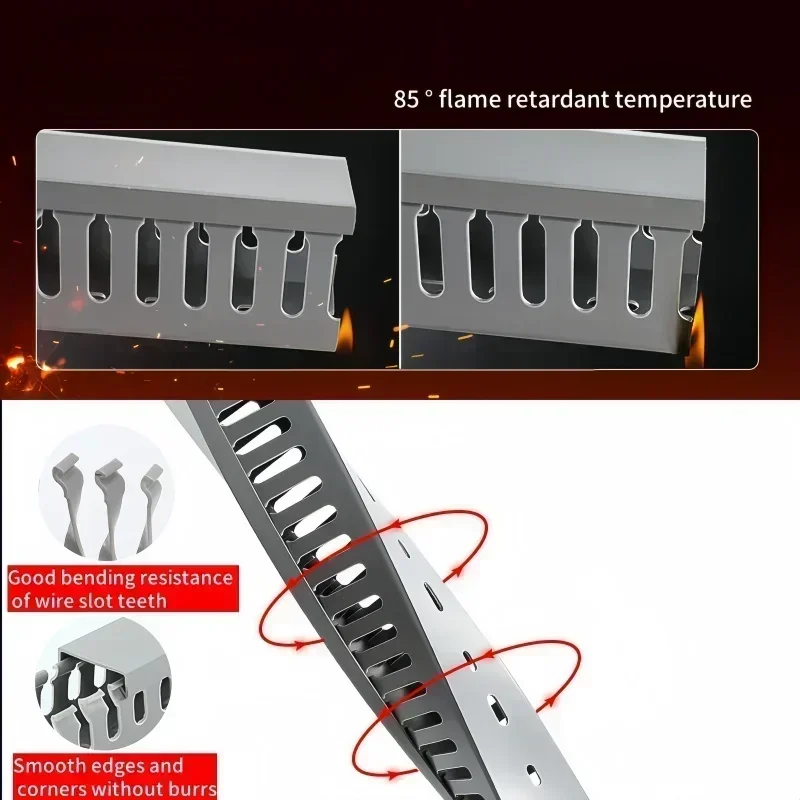 Support de rangement sous Table, plateau de gestion de câbles en PVC, organisateur de fils de bureau à domicile, conduit de câblage ignifuge industriel de 50cm