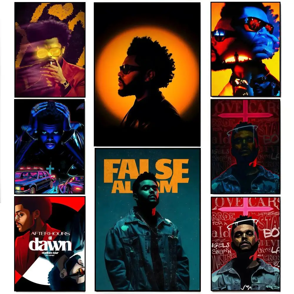Dark Smooth Singer The W-Weeknd Poster Poster HD  Waterproof Wall Sticker Bar Living Room Decor Gift