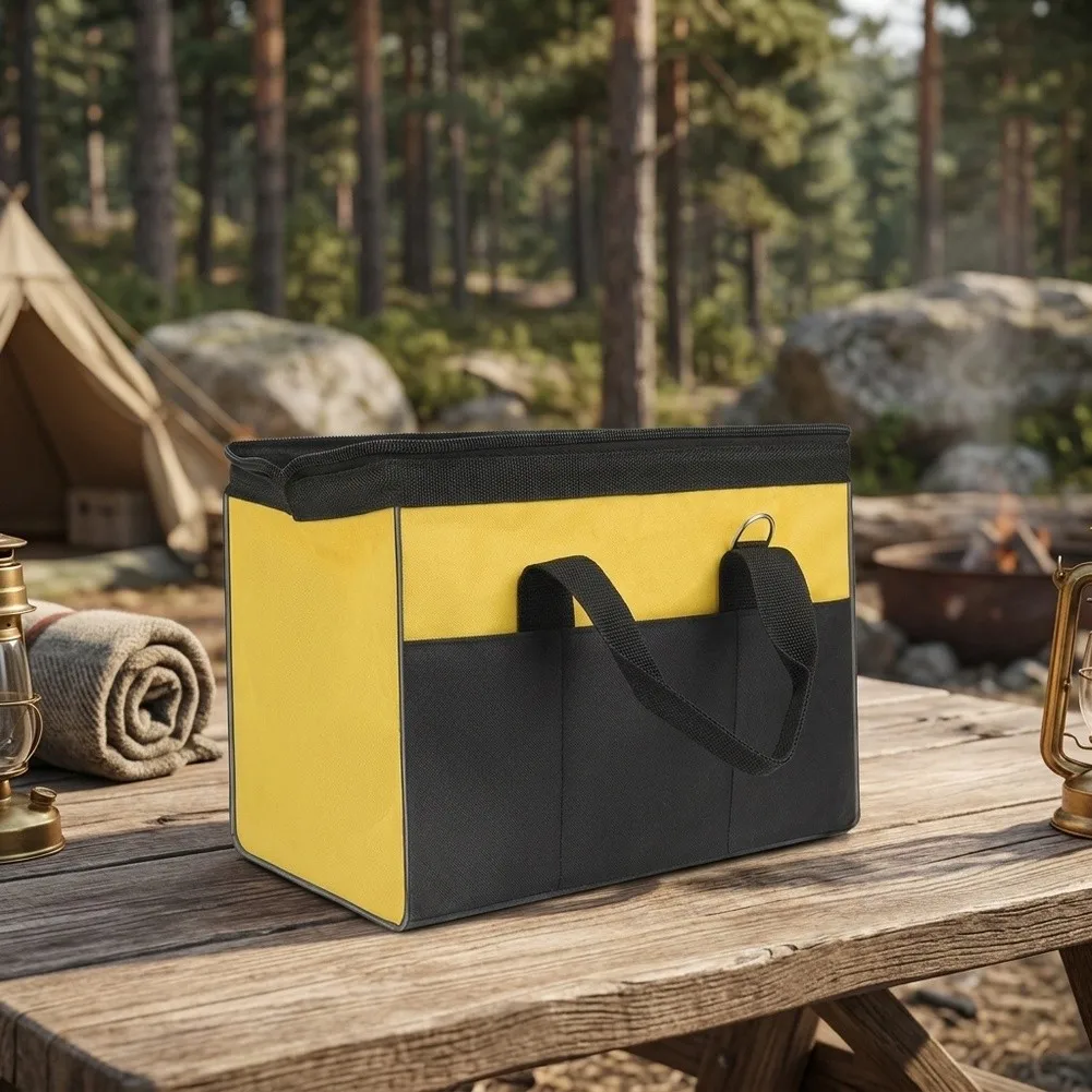 For Construction Sites Oxford Tool Bag DIY Storage Sack Comfortable Shoulder Tool Bag Reinforced Double Straps