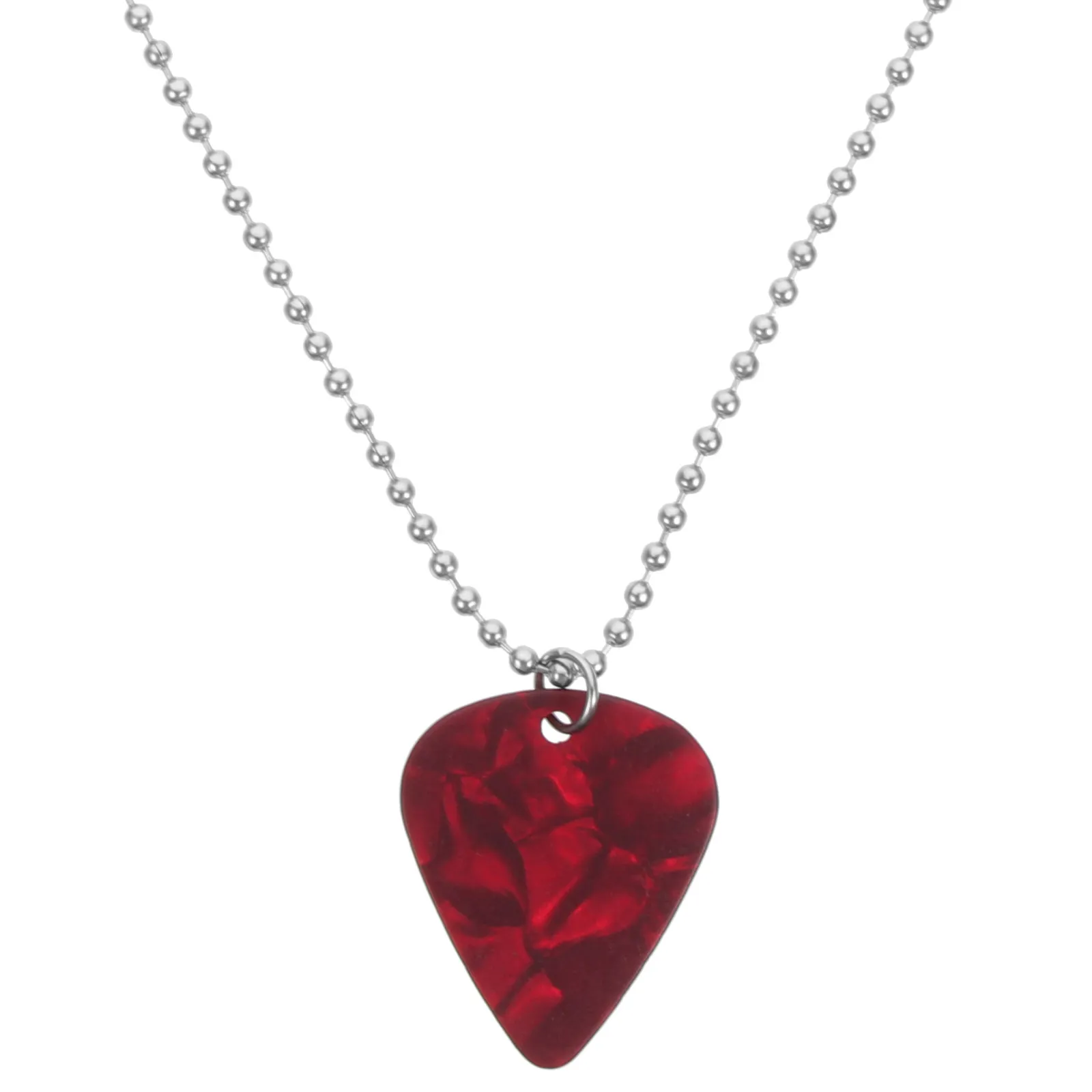 Stainless Steel Guitar Pick Pendant Necklace for Guitarists – Portable Bass Pick Chain, Comfortable Gift for Musicians