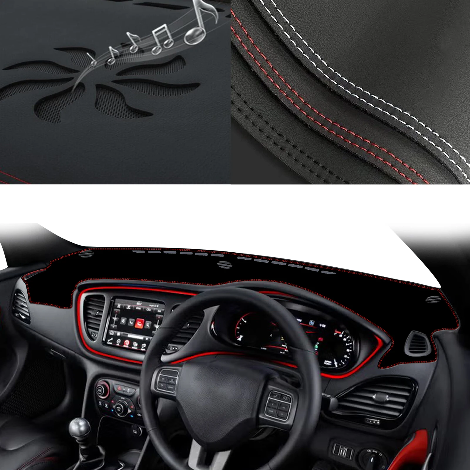

fit for Dodge Dart 2013-2016 Special Customized Dashboard Cover Anti‑Glare Sunshade Pad Dash Mat Interior Accessories
