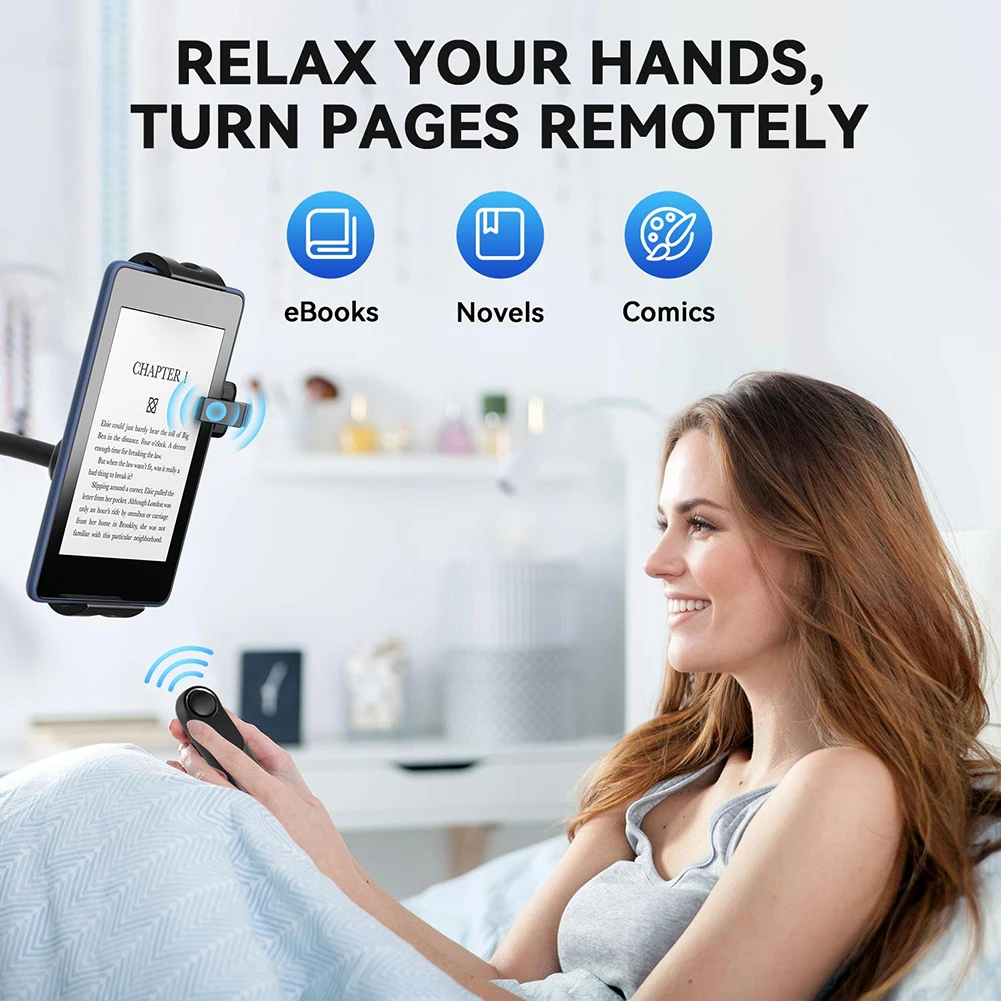 لـ Kindle Paperwhite Oasis Kobo EReaders RF التحكم عن بعد صفحة تيرنر التقاط الصور كاميرا تسجيل الفيديو الزناد عن بعد