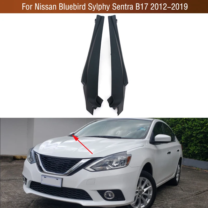 

2 шт., накладки на переднее стекло автомобиля для Nissan Bluebird Sylphy Sentra B17 2012-2019