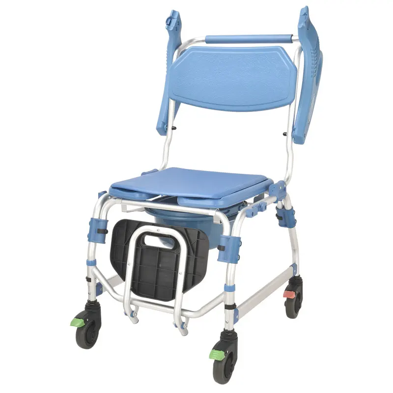 Transfer Bedside Commode Chair Bathroom Toilet Commode Wheel Chair  Elder for Disable