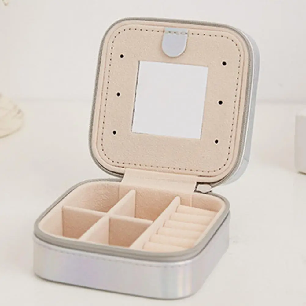 

Jewelry Case Moisture-proof Earrings Storage Box Double Layer Item Organization Helpful Portable Display Mini Storage Case