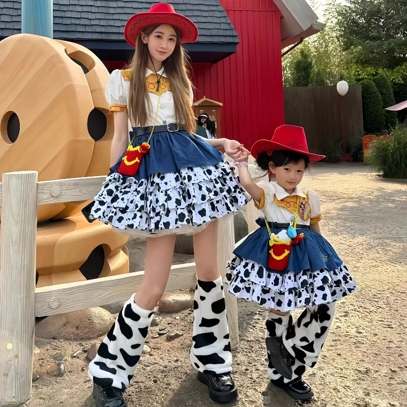 Heiße verkäufe Disney Toy Story Charakter Peripheriegeräte Jessie Cosplay Kostüm Halloween Cos Requisiten Leistung Kostüm Mädchen Geschenk