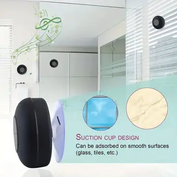 Family Portable Wireless Bluetooth Waterproof Suction Cup Small Speaker Car Bathroom Mobile Phone Listening to Music Stereo 2