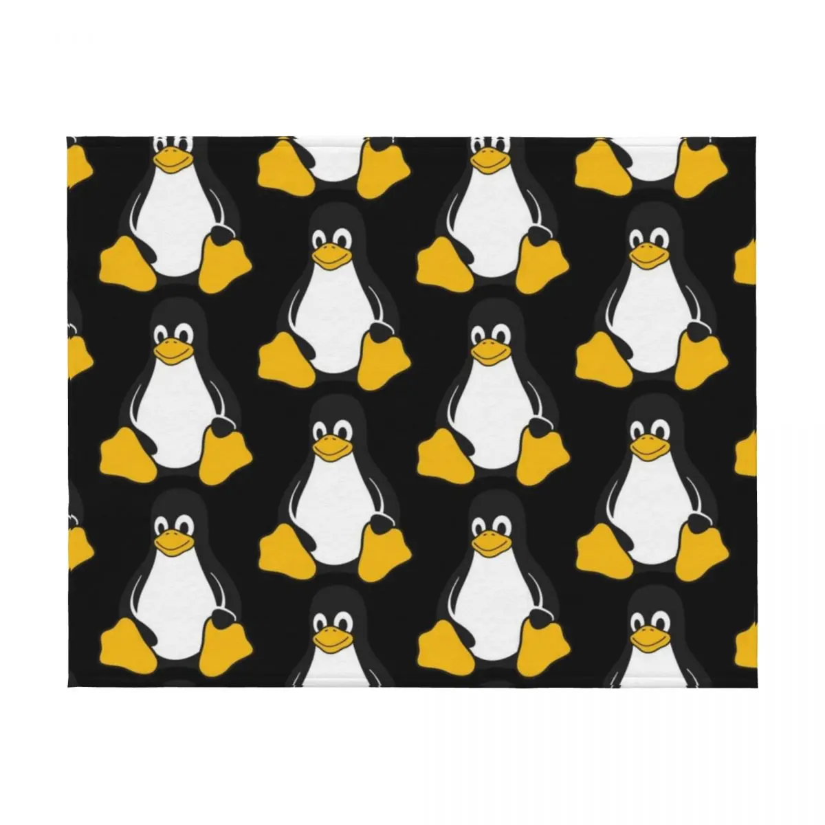 

Linux Tux Throw Blanket Custom anime Fashion Sofas Soft Blankets