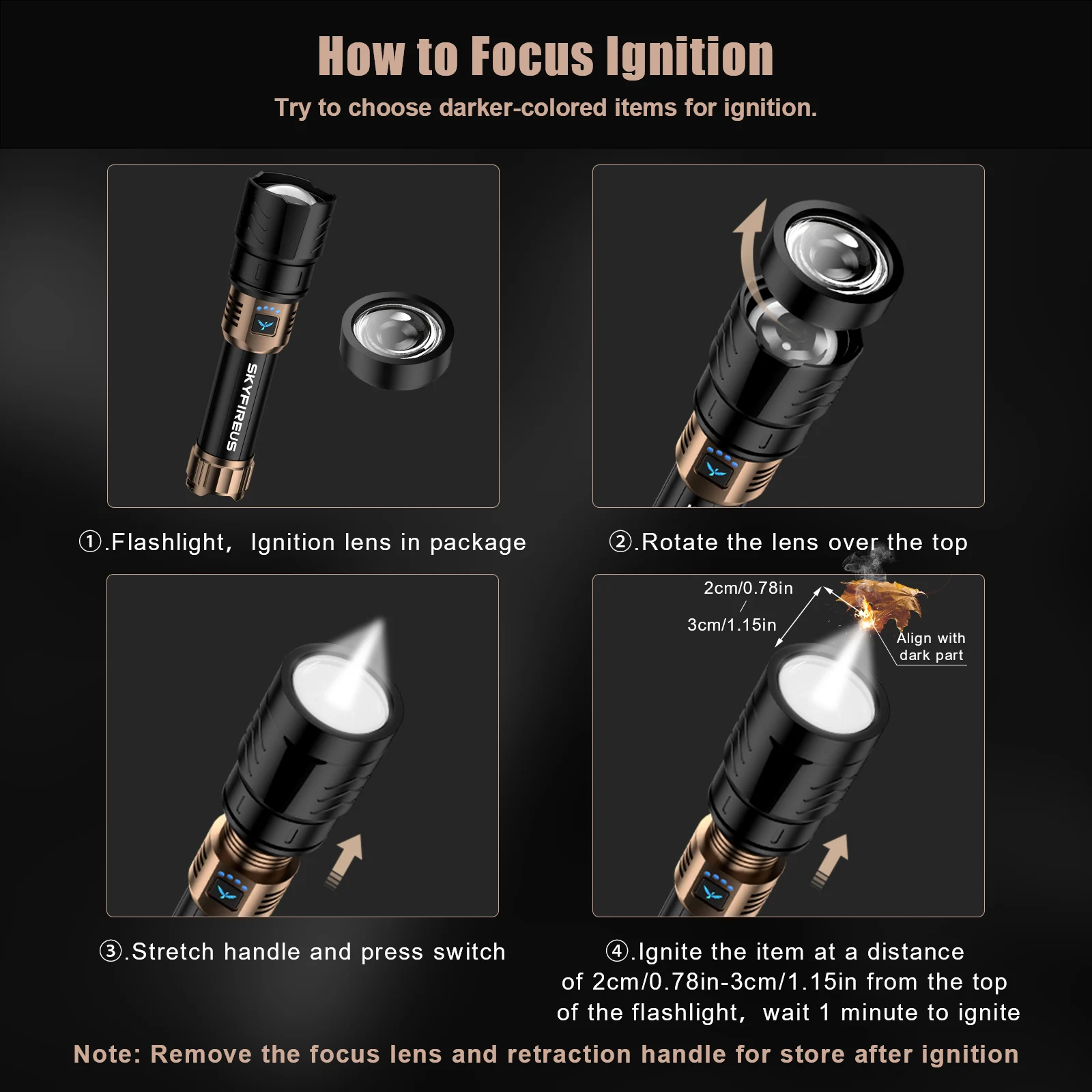 Rechargeable Zoomable LED Flashlight 6