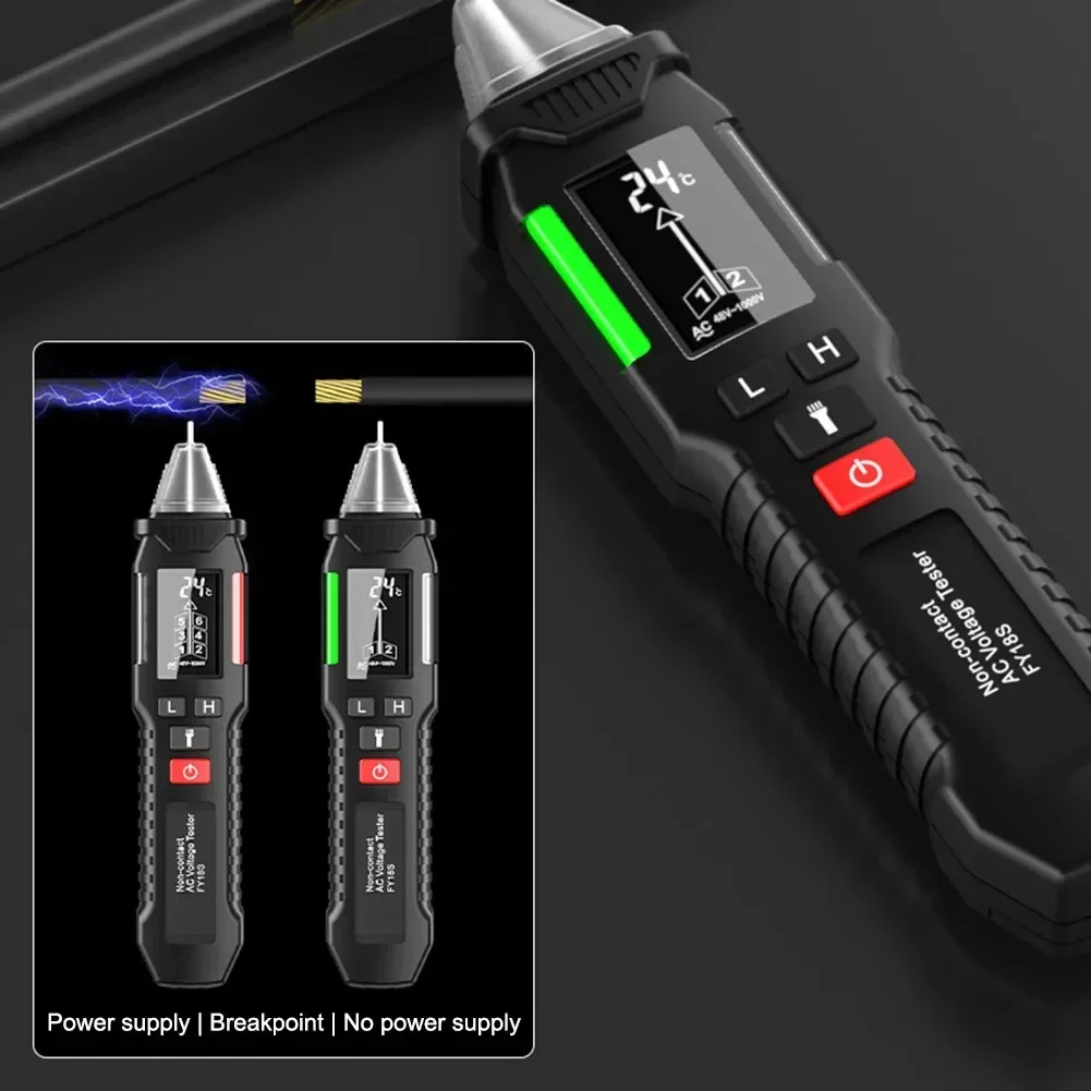 

FY18S Electric Testing Pen High Definition Display with Audio/Visual Alerts for Quick Live Wire Identification