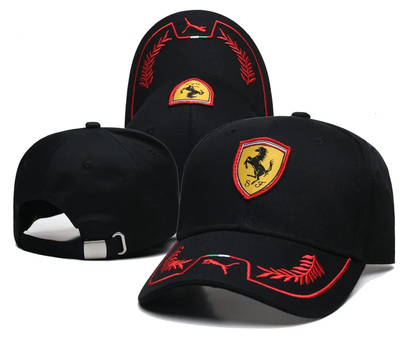 Para Ferrari Roma Portofino F8 Roma Spider SF90 F430 488 458 812 FF F1 Racing Team gorra de béisbol bordado Logo gorra deportiva Casual