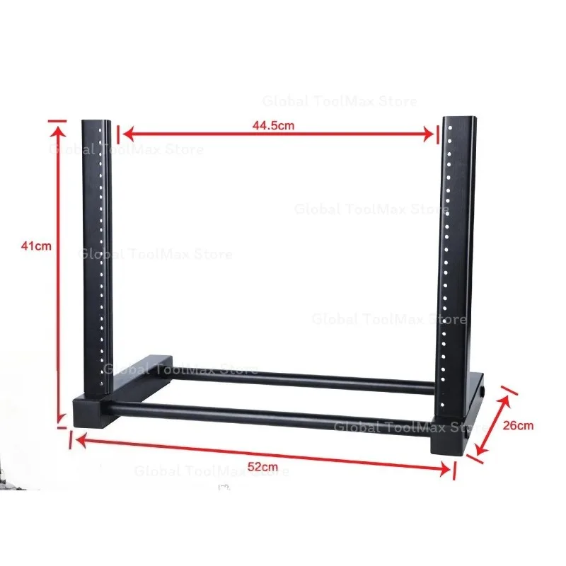 Chassi Profissional de Montagem em Rack de Mesa 8U |   Aço Reforçado para Misturador/Amplificador/Reprodutor |   Estante para Equipamentos AV de 19 polegadas