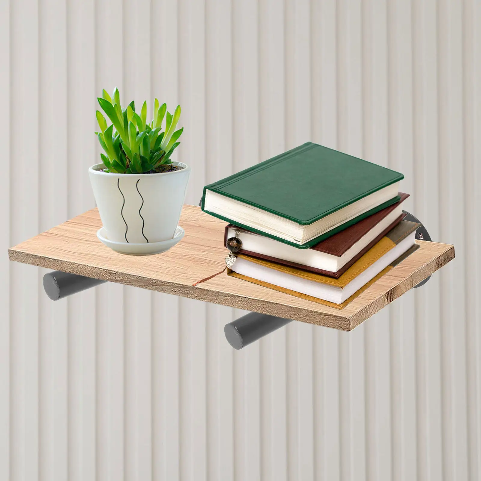 2Pcs Wear Resistant Shelf Mount Brackets Sturdy Iron Wall Shelf Support Brackets for DIY Floating Shelves Collectibles Display