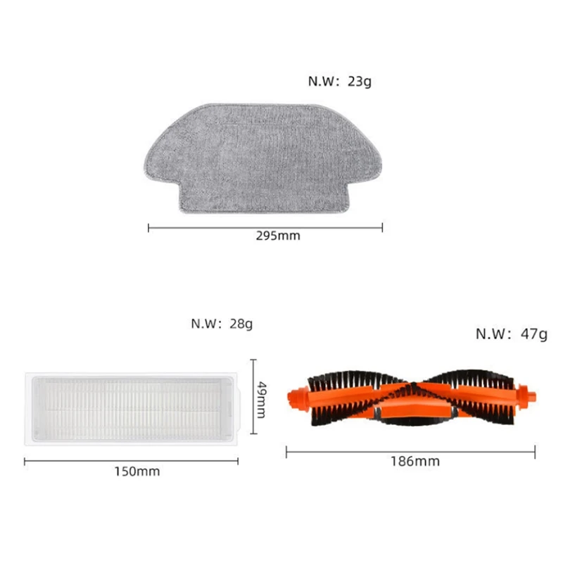Accesorios de repuesto para Robot aspirador Xiaomi Mijia STYTJ02YM 3C, cepillo lateral principal, filtro, paño de fregona, 15 Uds., promoción
