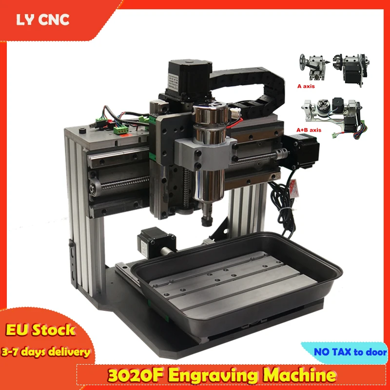 DIY 3020F 3/4/5-Achsen Graviermaschine CNC-Fräse Gravur-, Bohr- und Fräsmaschine für Modellbau oder Heimdekoration