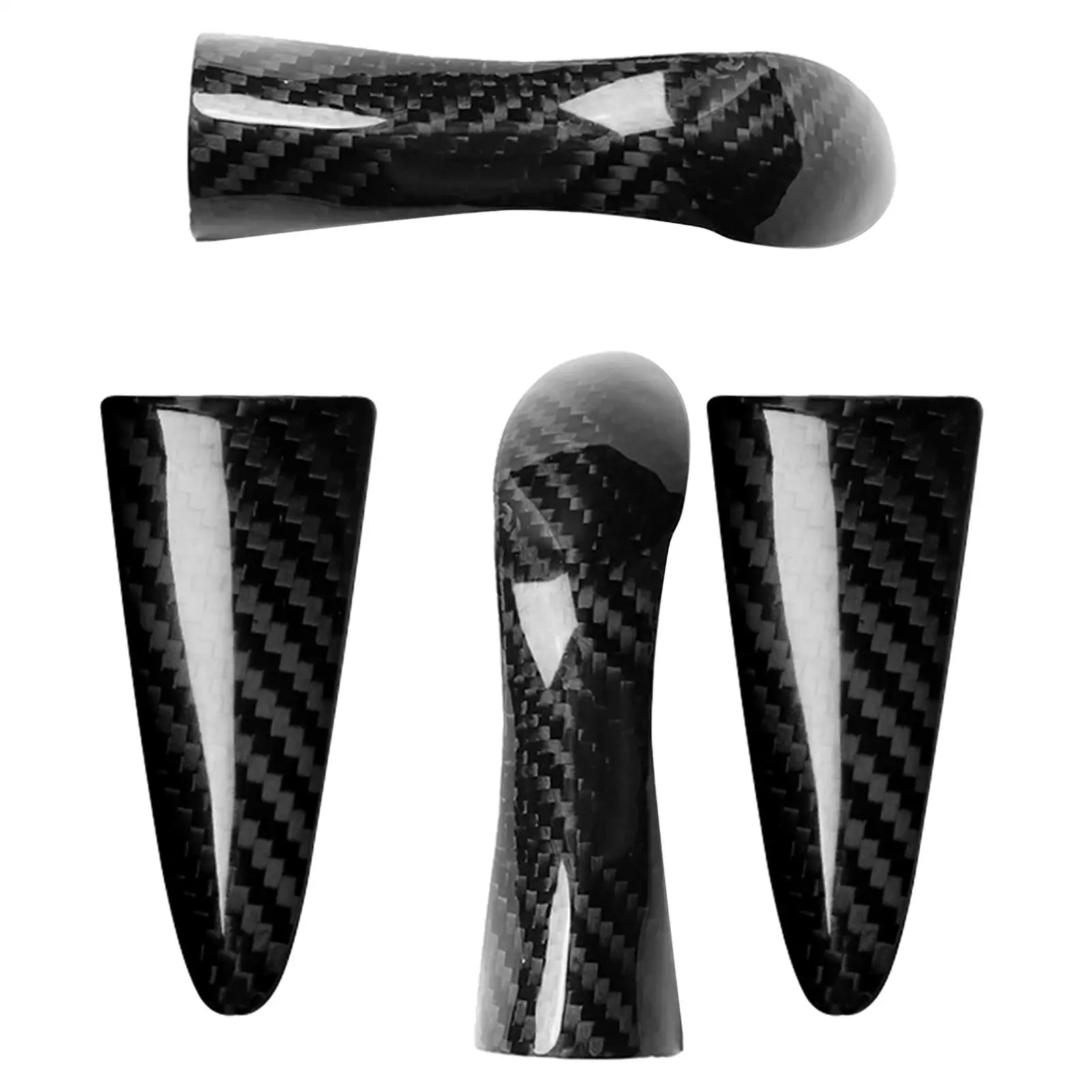 Carbon Fiber Interior Covers Protective Cover Fashion Anti Scratch Car Stickers 50 Car Decorations Easy to Install