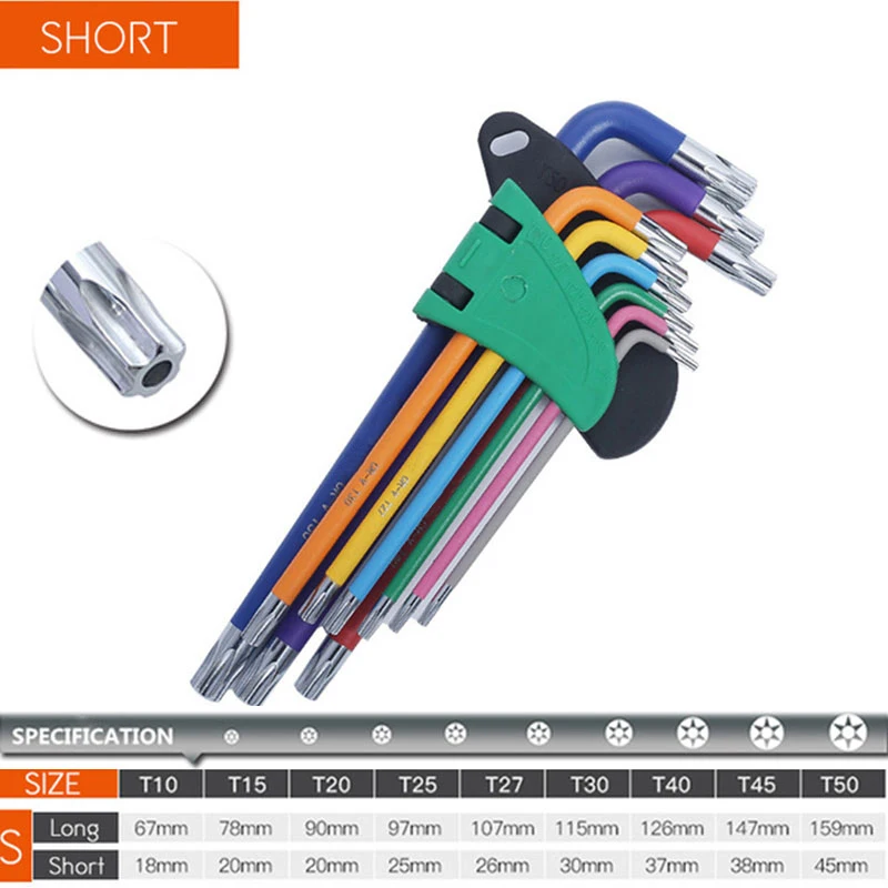 TORX KEY SET SHORT