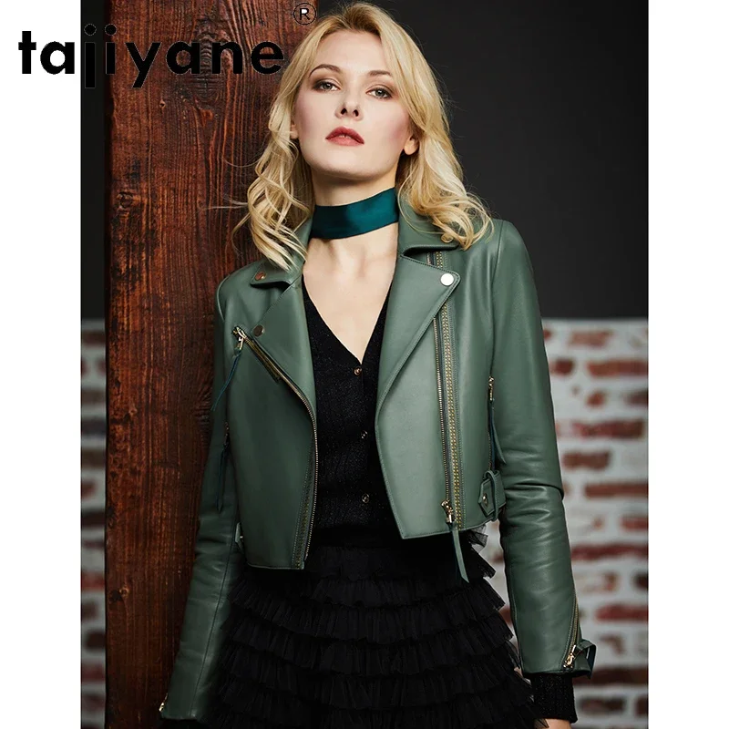 

Tajiyane 100% Genuine Leather Jackets 2022 Spring Real Sheepskin Coat New Fashion Short Biker Jacket for Women Veste Femme Gm910