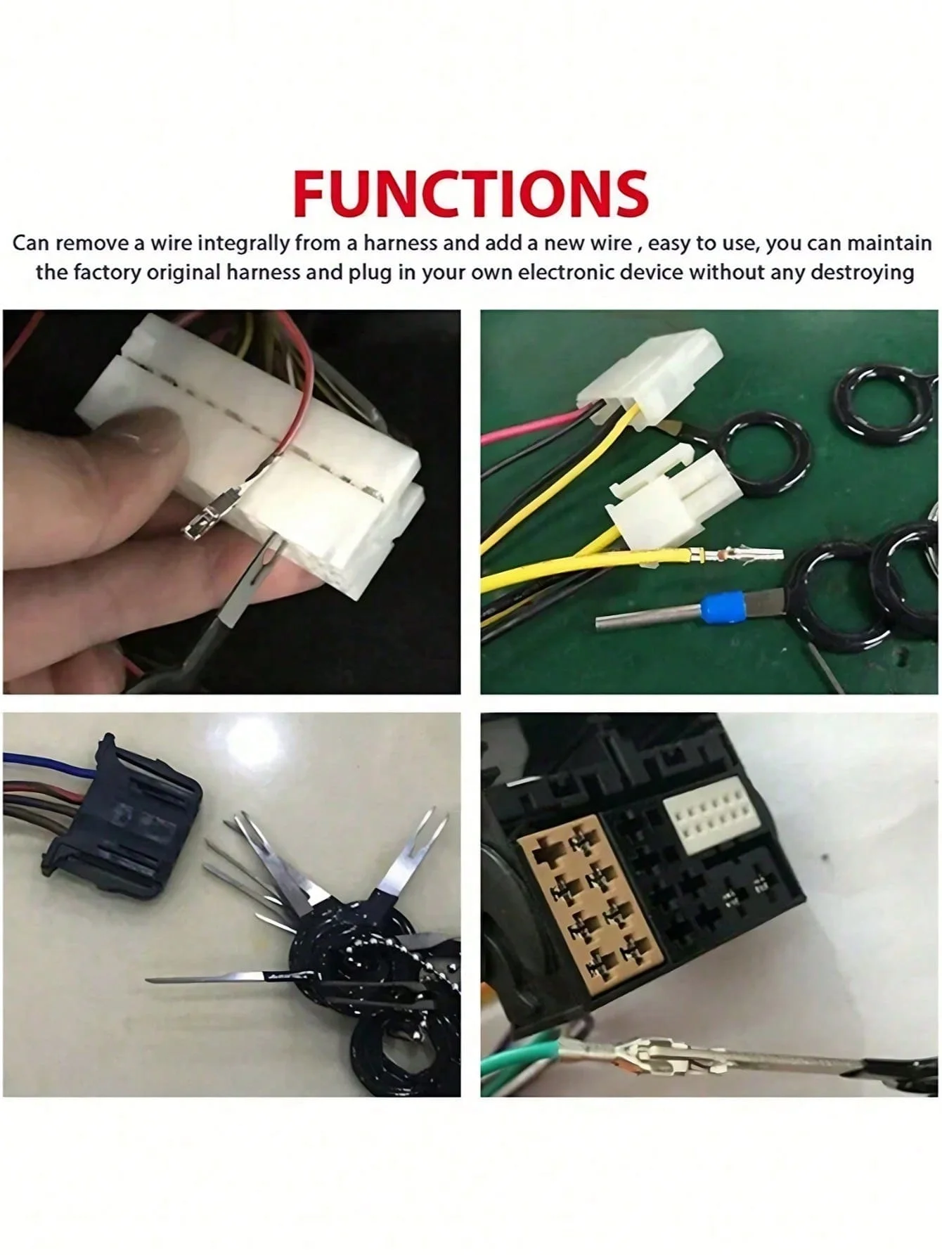 41/26 шт. набор инструментов для снятия автомобильных клемм, нержавеющая сталь, съемник разъема жгута проводов, съемник штифтов, инструменты для освобождения, Sto
