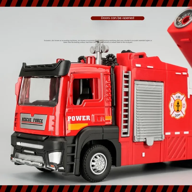 Spray Fire Engine Model Children Car Toy Children Sound Light Diecasts Toy Vehicles Toy for Kids Boy Birthday Gift Fire Truck