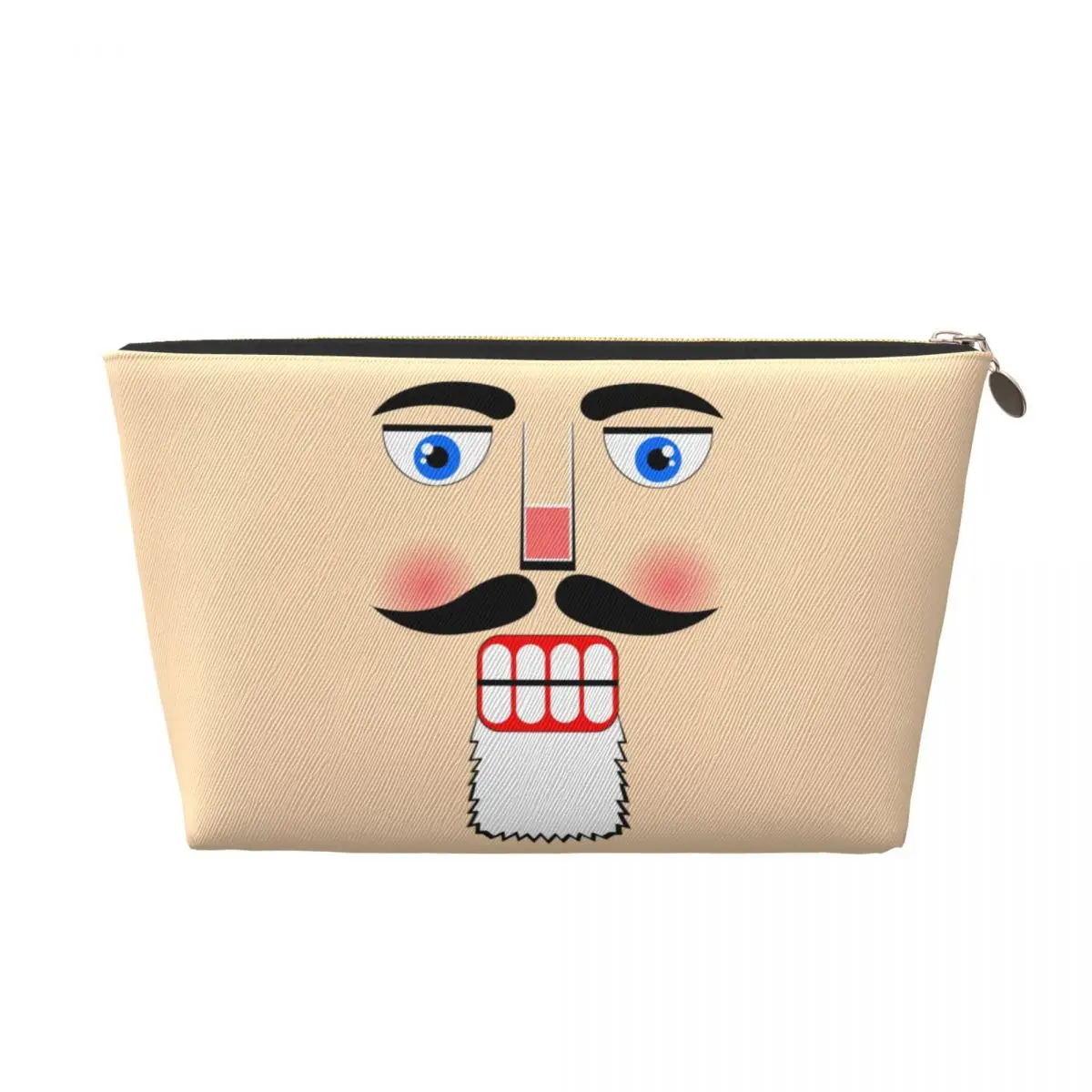 Custom Cartoon Soldier Christmas Nutcracker Toiletry Bag Women Cosmetic Makeup Organizer Ladies Beauty Storage Dopp Kit Case