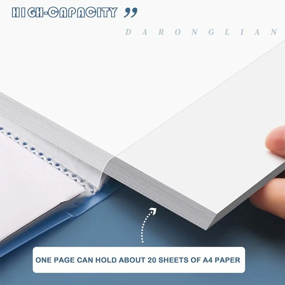 20/30/40/60/100 Pages A4 File Folder Large Capacity Multilayer Test Paper Storage Bag Multifunctional Waterproof