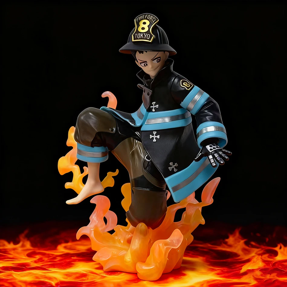 16CM Shinra Kusakabe Figur Anime Feuer Kraft Spezielle Wirkung Blut Desktop Puppe Golf Modell Spielzeug Geschenk Sammlung Ornamente PVC