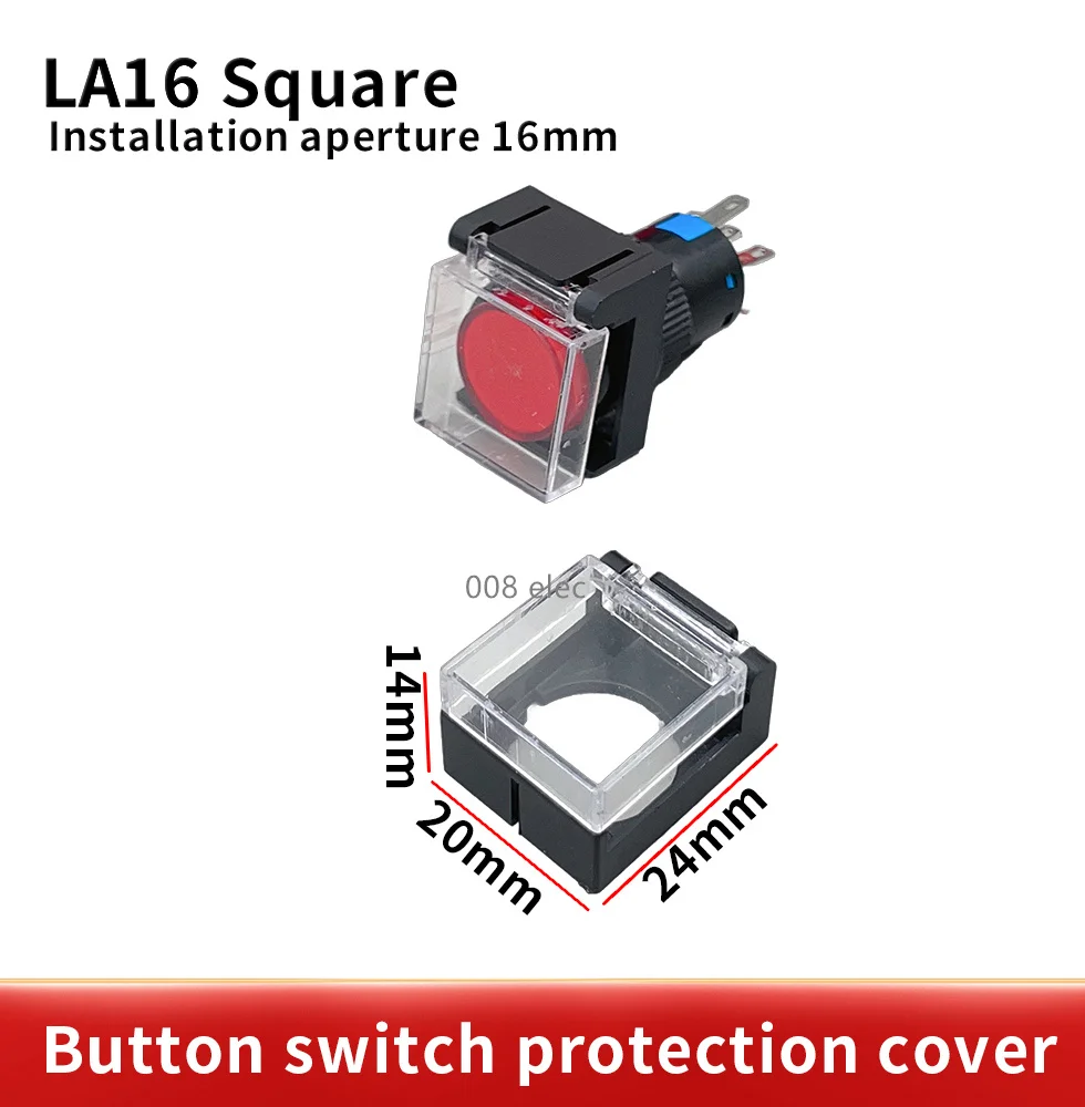 16button protective cover switch button accessories accessories button dust cover opening 16mm