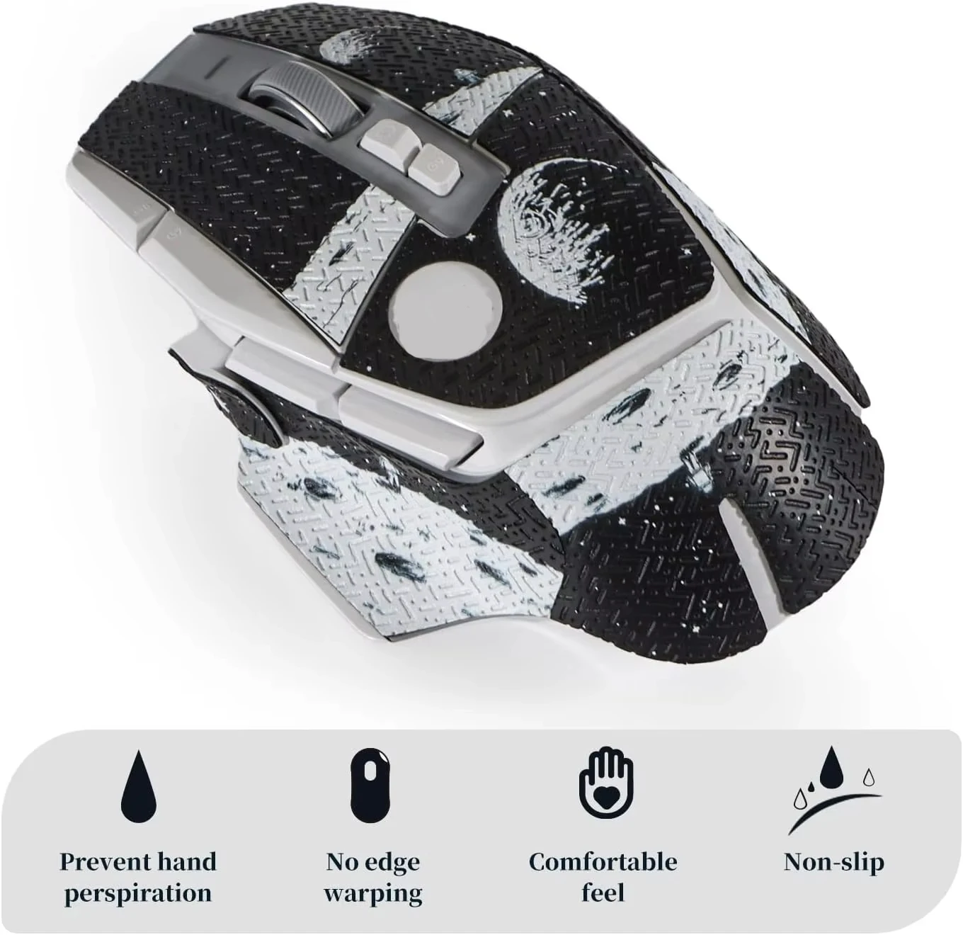 Ucons Anti-Slip Mouse Grip Tape for Logitech G502X/G502 X Plus/G502 X Lightspeed Skin Self-Adhesive Pre-Cut Mouse Sticker