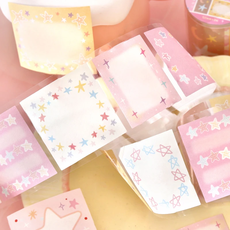 50 مللي متر * 3m Kawaii Ins رسالة ملاحظة لطيف كتيب الكولاج مواد الديكور التسمية ملصقا DIY بها بنفسك سجل القصاصات اللوازم الجمالية