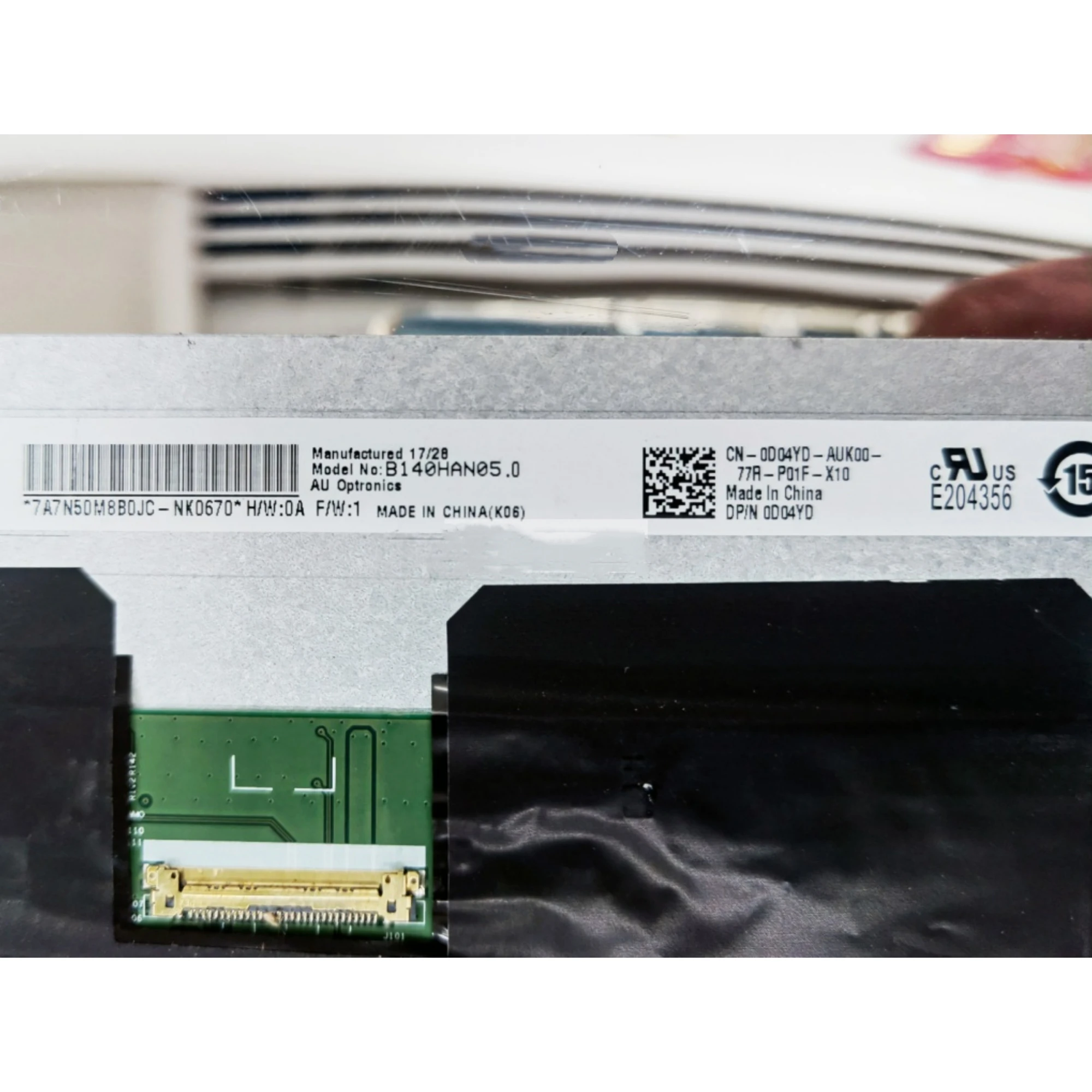 

B140HAN05.0 подходит для LQ140M1JW32 LP140WF9 SPB1, 72% цветовой охват, 14-дюймовый FHD IPS LED экран, матричная панель