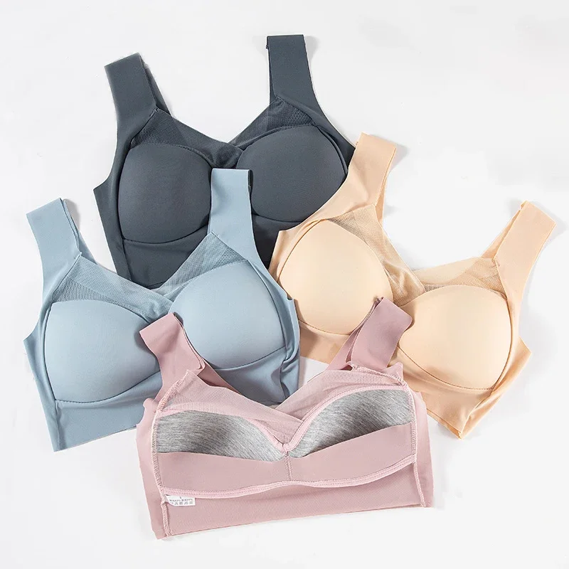FallSweet 5PCS Seamless Lace Push Up Bra for Woman Plus Size Wire-Free Breathable Bralette Set Solid Backless Brassiere Lingerie image 4