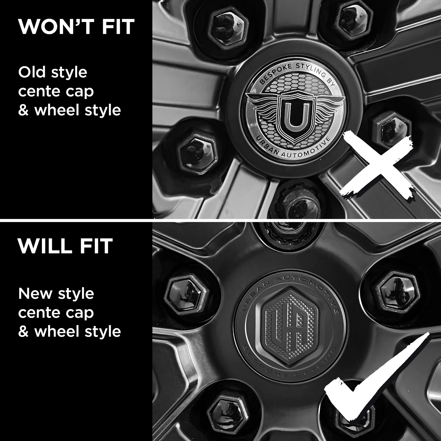 4 Stück/5 Stück Neue Urban 'Icon' Radnabenkappen 61mm für den neuen Land Rover Defender 90/110/130 L663 Range Rover Sport L460 L461 – Detail 1