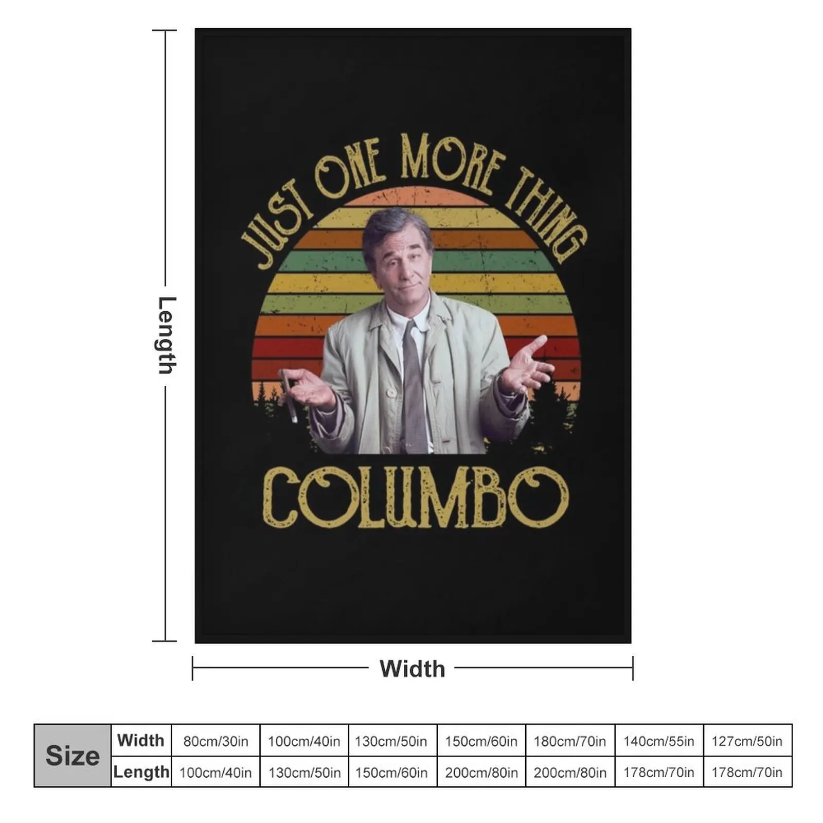 Columbo Throw Blanket Shaggy Fluffy Softs Blankets