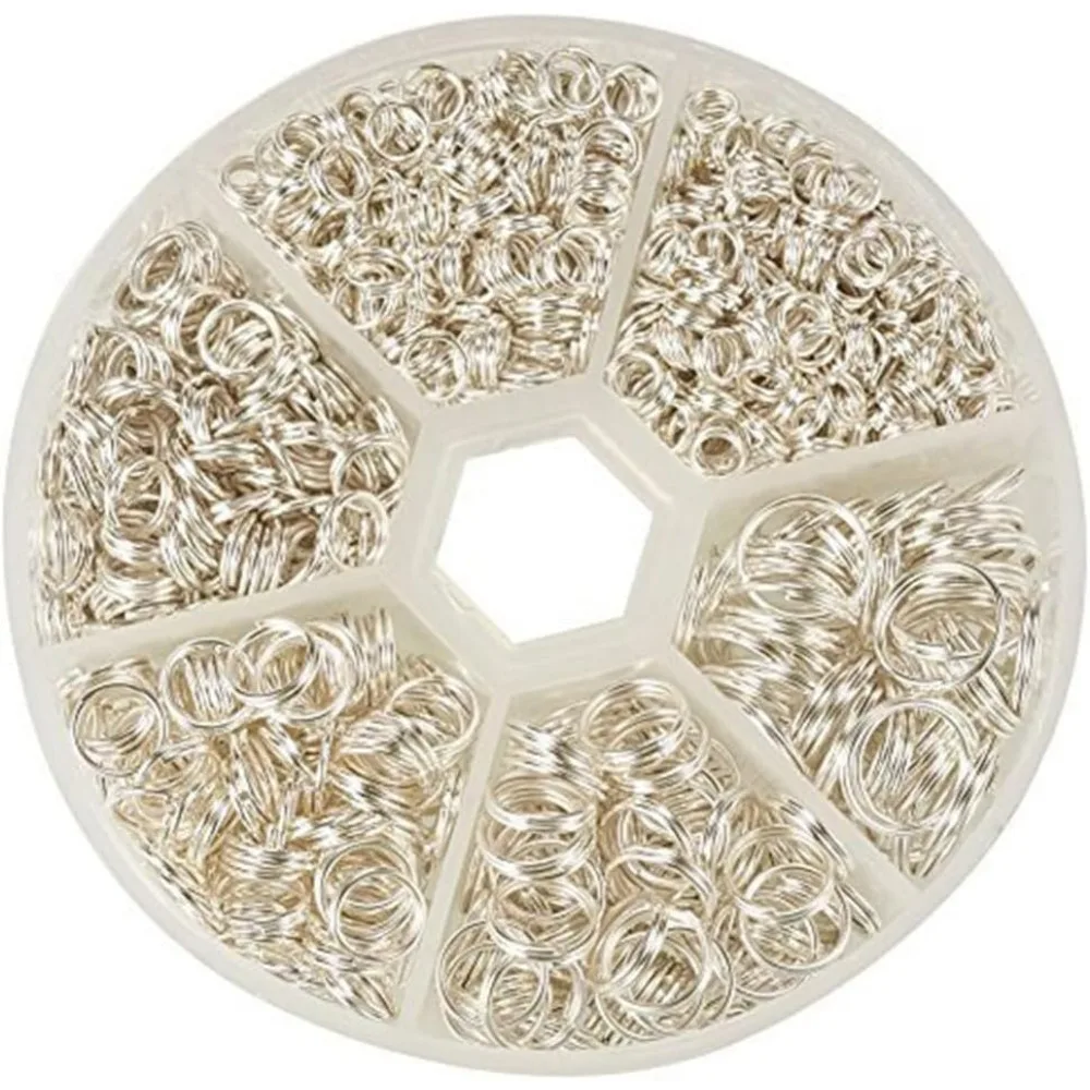 

Серебряные разъемные кольца 900 шт. Железные двойные прыжковые кольца Петля Прыжок Кольцо Ювелирный разъем 4 5 6 7 8 10 мм Разделенный набор для изготовления