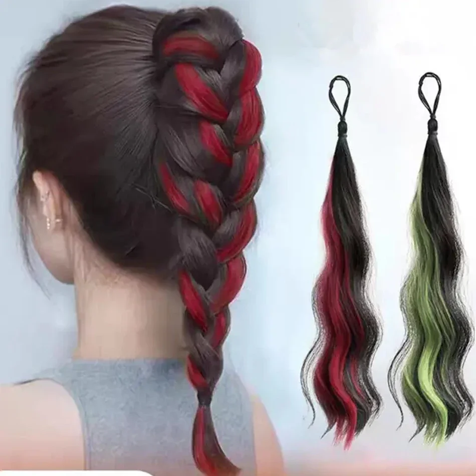 

50 см пучок волос, волнистый синтетический хвост, аксессуары для волос, пушистый шиньон с автоподзаводом, хвостик, шиньон для ежедневного использования