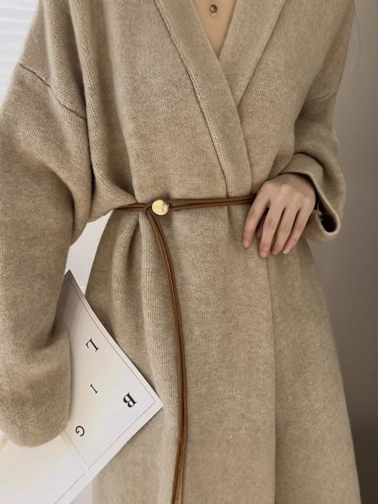 autumn-winter-caramel-color-genuine-leather-belt-women's-decorative-knot-waist-cord-for-sweater-skirt-high-end-feel-new-2026