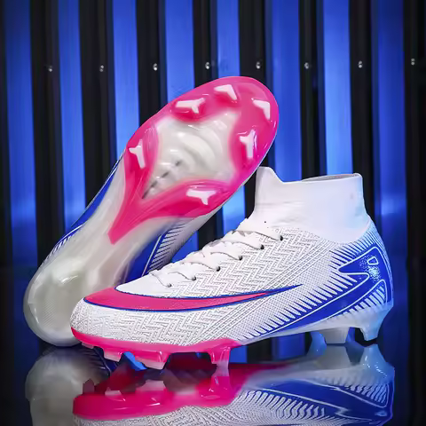 New Men Soccer Boots Society Indoor Cleats Football Shoes Match Long Spikes Sneaker Breathable Ultralight Training Drop Shipping