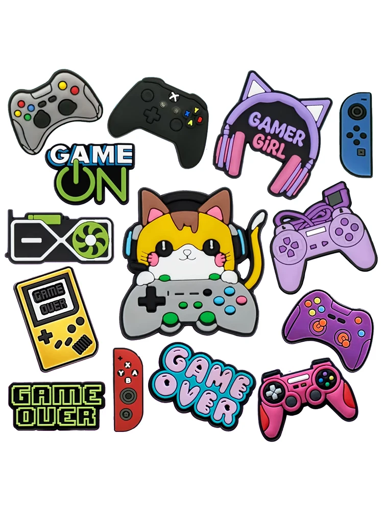 Breloques de chaussures de Style jeu Cool, Joystick GPU Gamergirl, contrôleur de jeu, accessoires de chaussures, broches pour femmes et hommes, boucle de sabot, cadeaux, 1/17 pièces