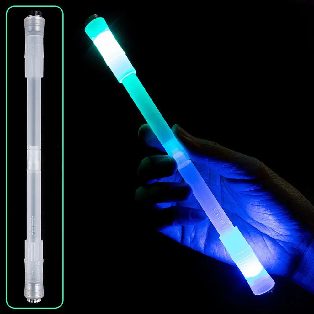 Translucent Led Flashing Spinning Pen Creative Rolling Pen Student Release Pressure    Toy For Beginner
