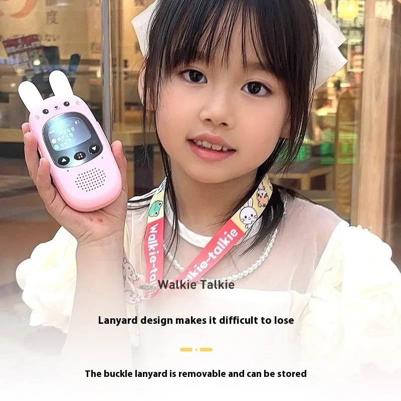 Getien 1PCS Walkie Talkie Mini Kids Portable Radio Transmission Transceiver Interactive Education Toy for Girl Boy Gift