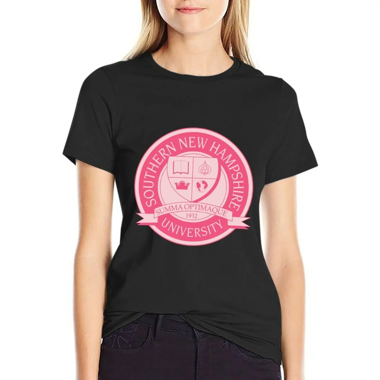 

SNHU Pink T-Shirt cute clothes lady clothes Aesthetic clothing t shirts for Women graphic