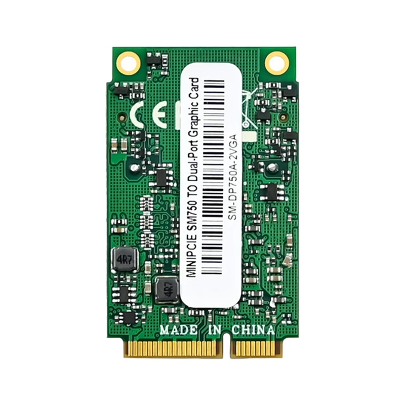 ST416 SM750 Minipcie To Duals Port VGA Master Card 16MB+64MB DDR 1920X1440 Embedded Graphics Application Multimedia