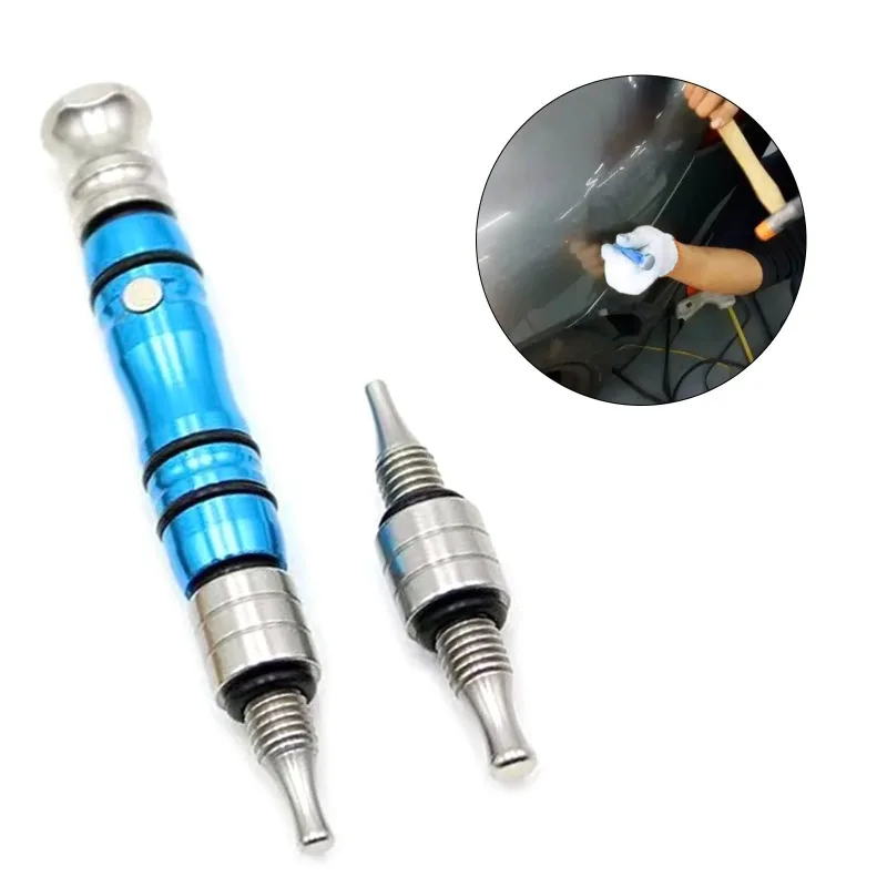 

New 1 Set Unpainted Repair Tool for Titanium Alloy with Magnet Car Sheet Metal Dent Repair Lifter Tool Percussion Pen Hammer