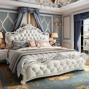 Multifunktionales Bett für Mädchen, Schönheitsdesign, Luxusbett mit Massage, Doppelbett und Königin Loft, Sonne Schlafen, Prinzessinbetten, Heimmöbel 12 Hauptverkauf Luxusbetten Paar - №10