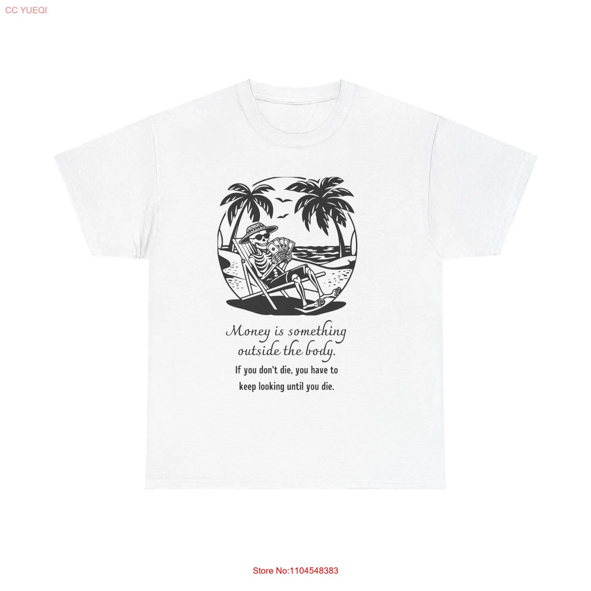 スケルトン ハワイアン バケーション T シャツ トロピカル ビーチ 長袖または半袖