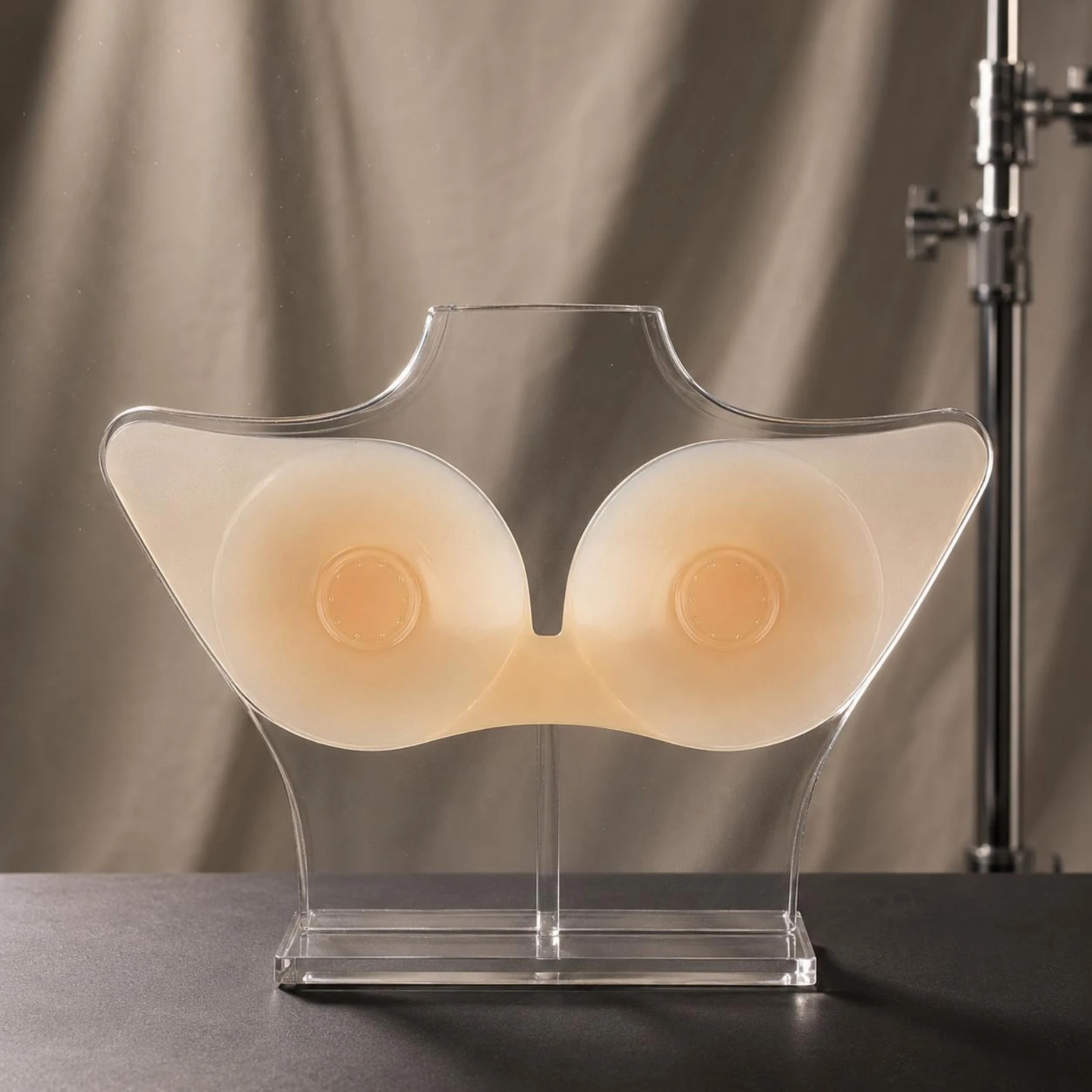 Winged Breast Pasties Silicone Self-Adhesive Pasties Strapless Breast Covers Beige Nipple Cover Seamless - view 4