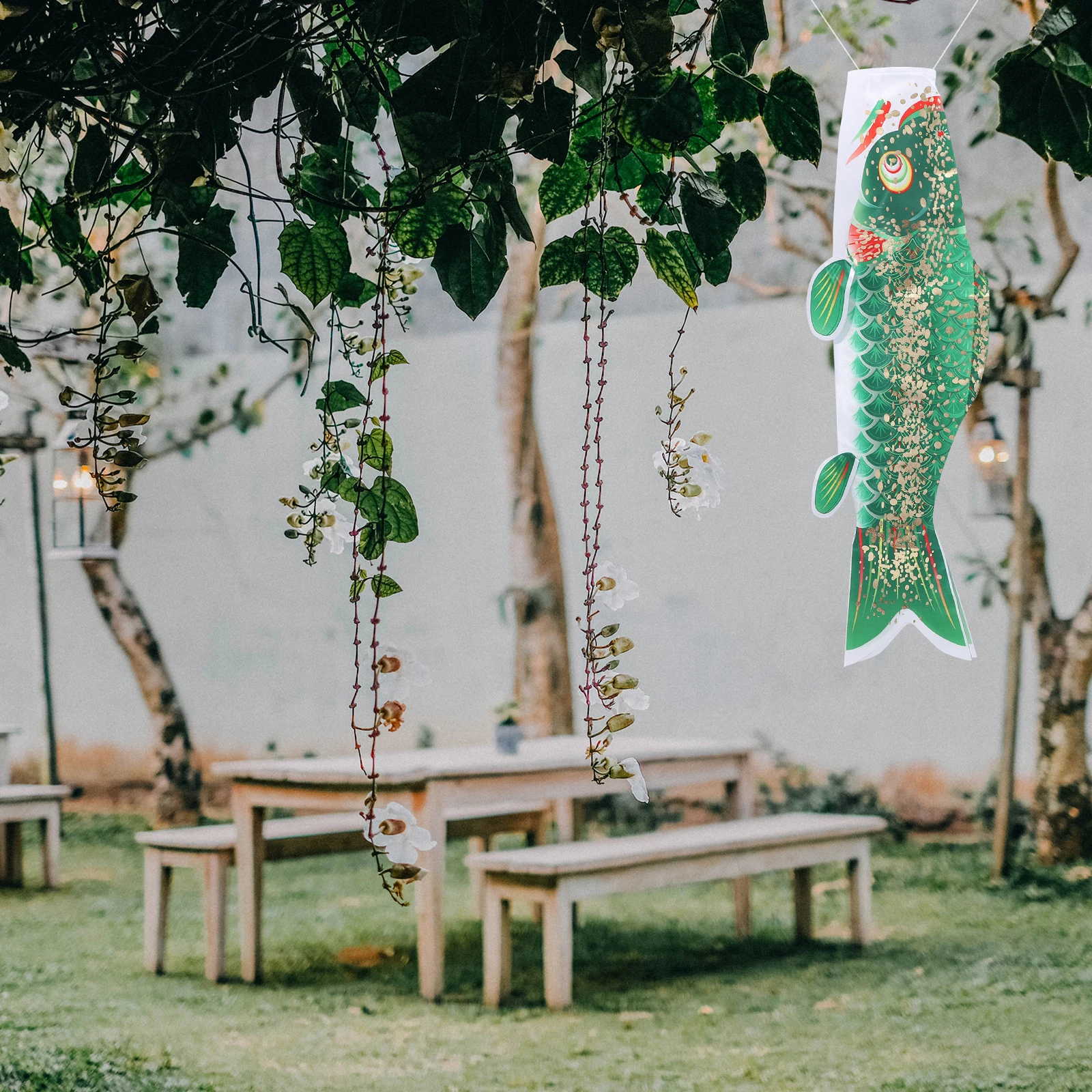 

Unique Refined Carp Windsock Flag Tree Door Window Wall Outdoor Decor Japanese Carp Windsock Wind Socks
