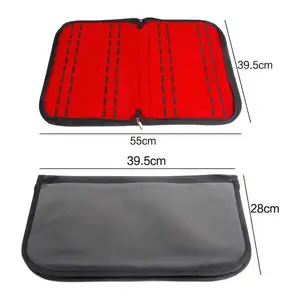 Clearance_20 -Slots für Herren Clearance_20 Slots, Reißverschlusskaktspeicher, Watch Armband Organizer (rot schwarz) _cont 10 Hauptverkaufswächter - №5