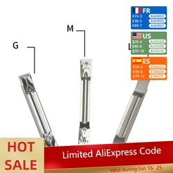 10pc MGGN150 MGMN200-g H01 MGMN300 Carbide Grooving Insert Lathe Slotted Blade H01 For Aluminium Cutting Turning Tool Blade